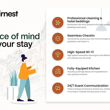 公寓 New 2br Fancy Luminous W/ Ac | By Airnest